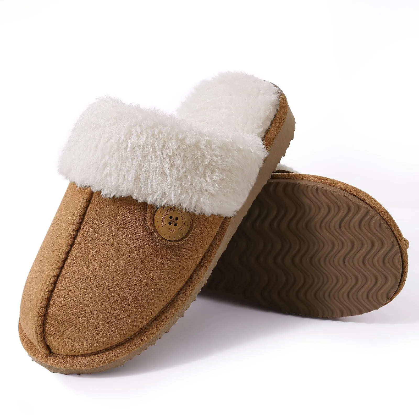 Litfun Memory Foam Fuzzy Slippers for Women