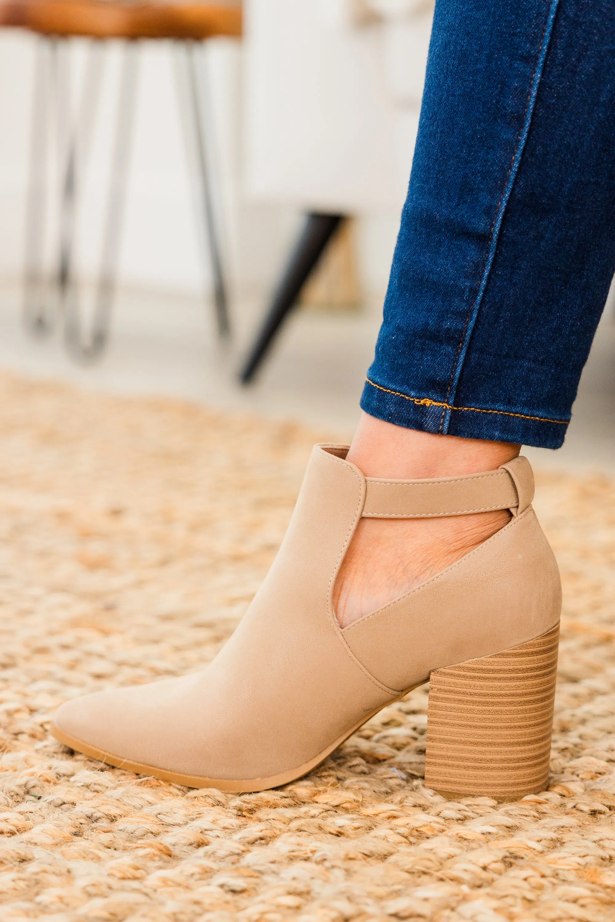 Lost Your Chance Booties, Taupe