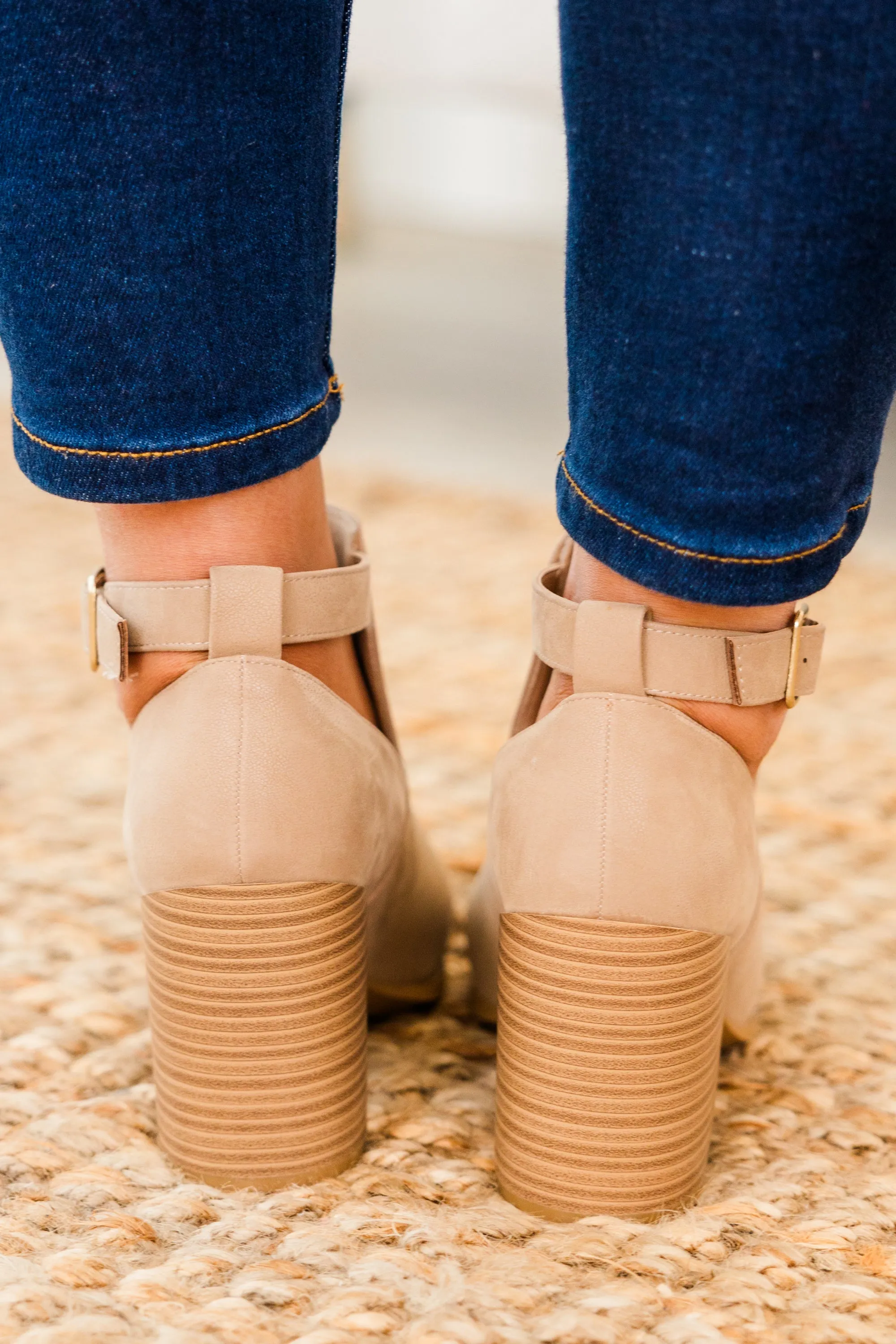 Lost Your Chance Booties, Taupe