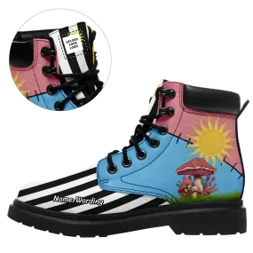 Luxury Gifts,Personalized Trendy Boots, Custom Unisex  Ankle Boots, Combat Boot with Lace up for Gift to Children