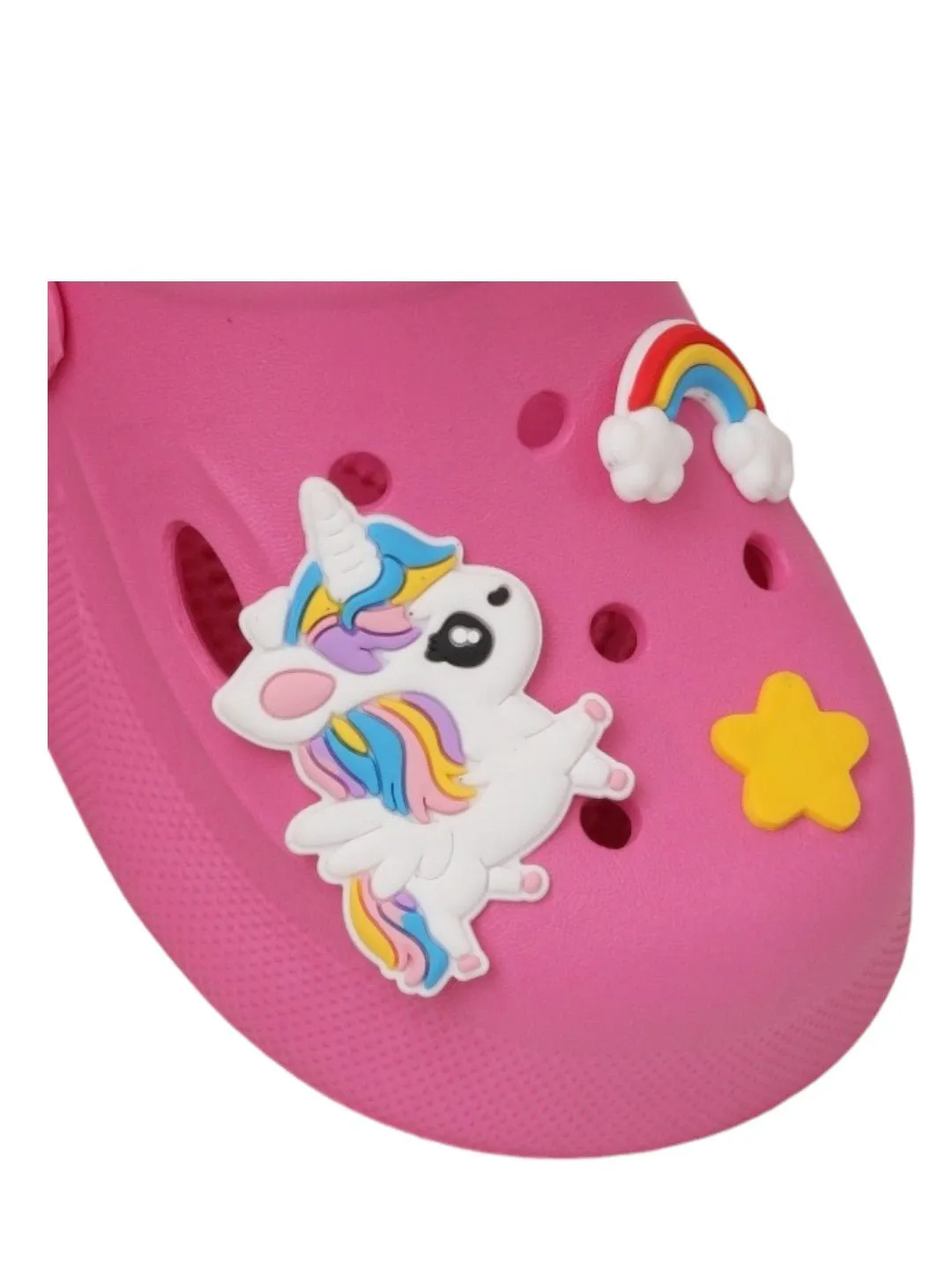 Magical Pink Unicorn and Rainbow Clogs for Kids