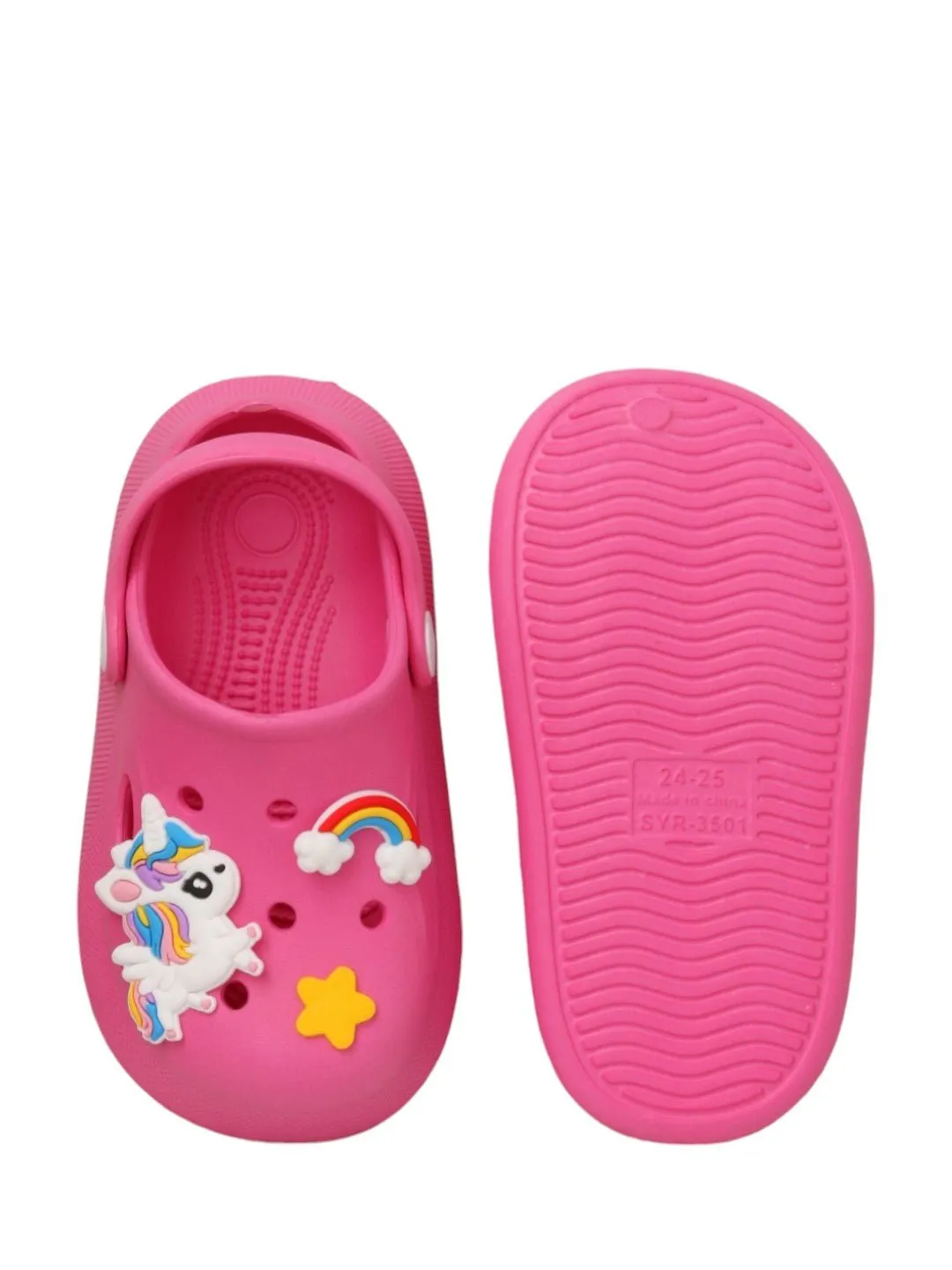 Magical Pink Unicorn and Rainbow Clogs for Kids