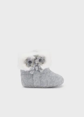 Mayoral Baby Knit Booties Grey _9567-037
