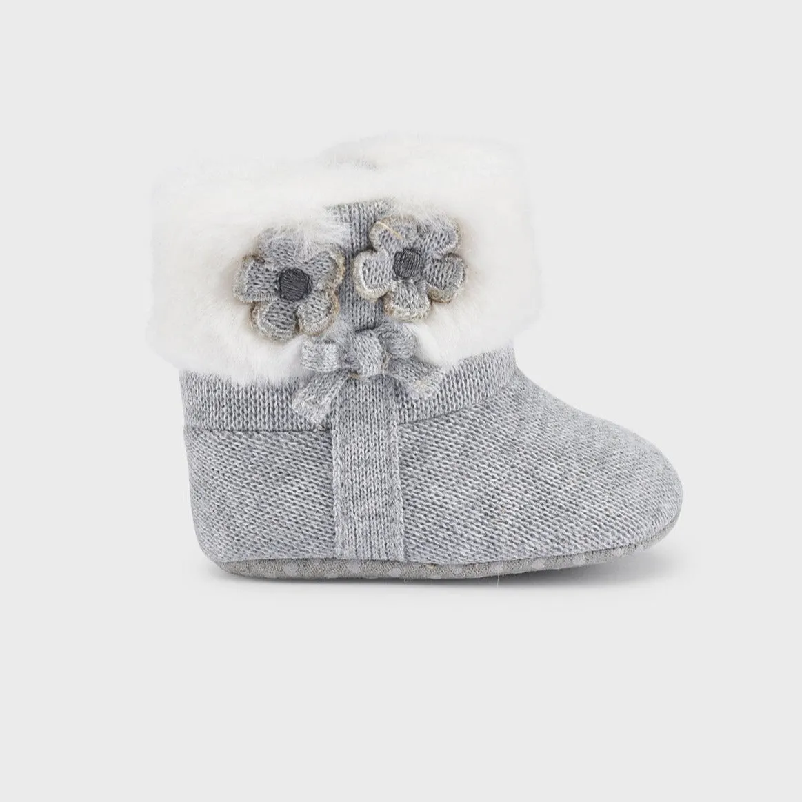 Mayoral Baby Knit Booties Grey _9567-037