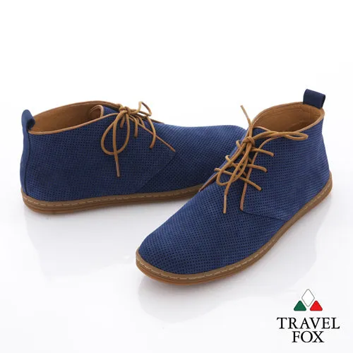 MEN'S DESERT BOOTS - PERFORATED SUEDE BLUE