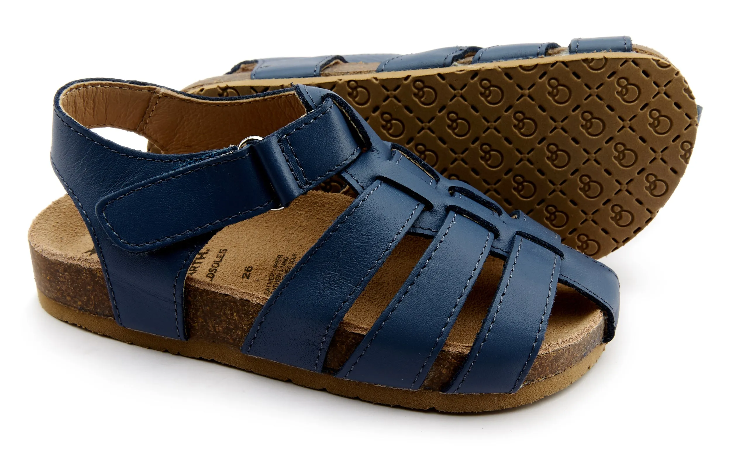 Old Soles Boy's Roadstar Fisherman Leather Sandals, Petrol