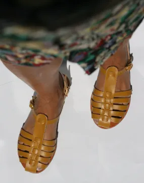 Olive - Camel Sole - Fisherman Sandals