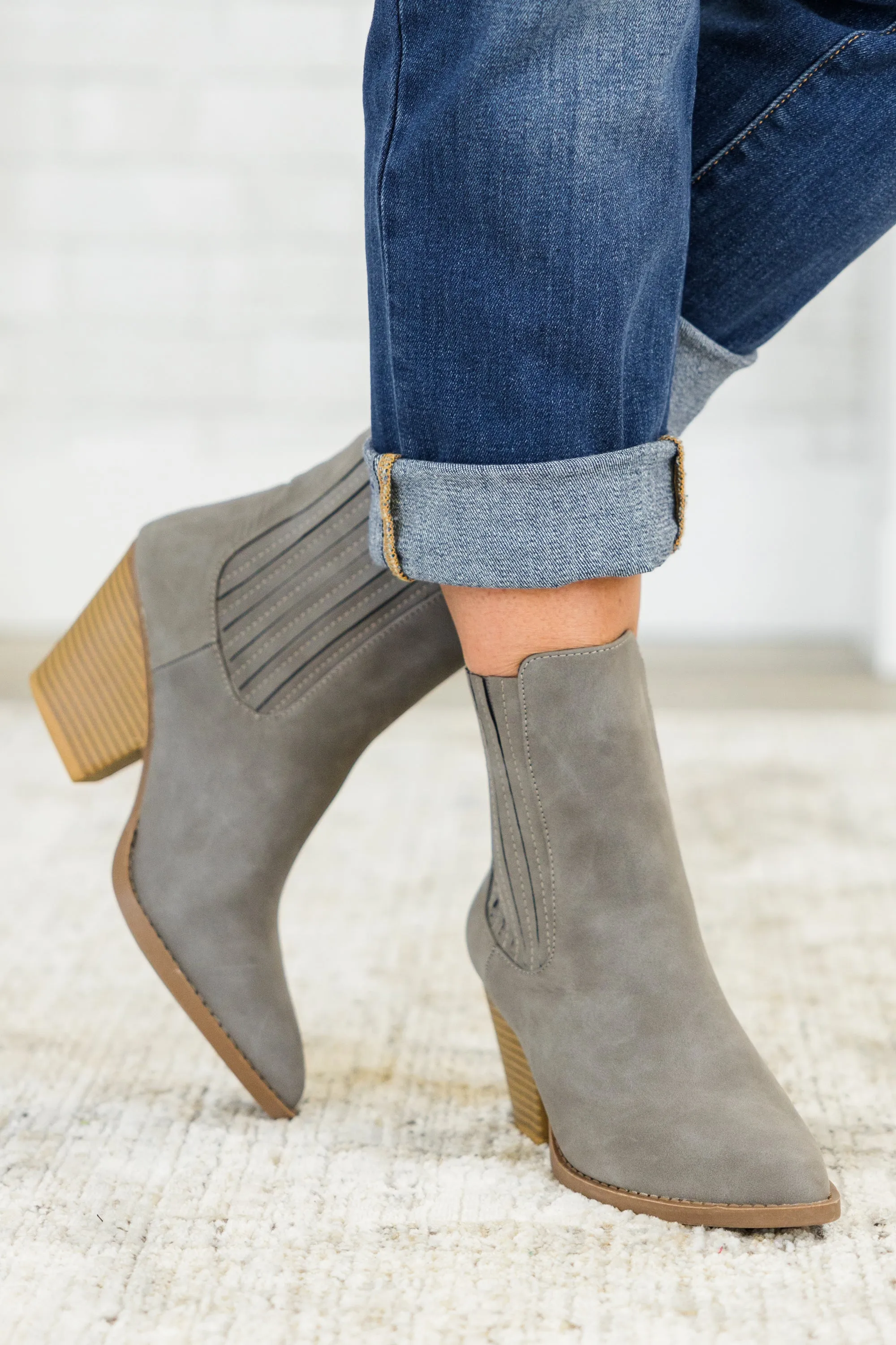 Over The Water Booties, Grey