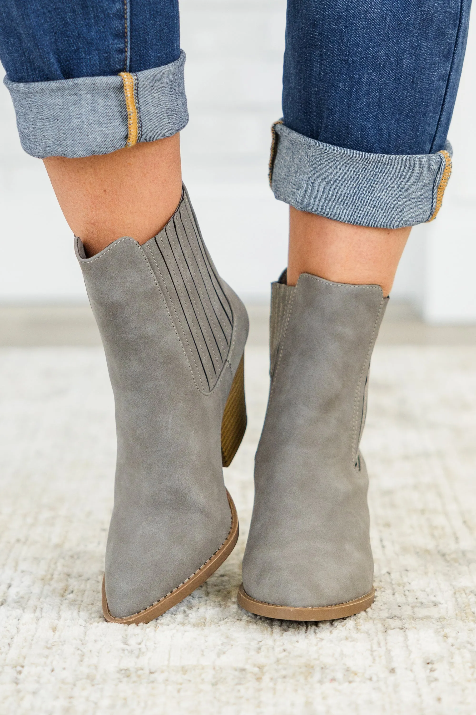 Over The Water Booties, Grey