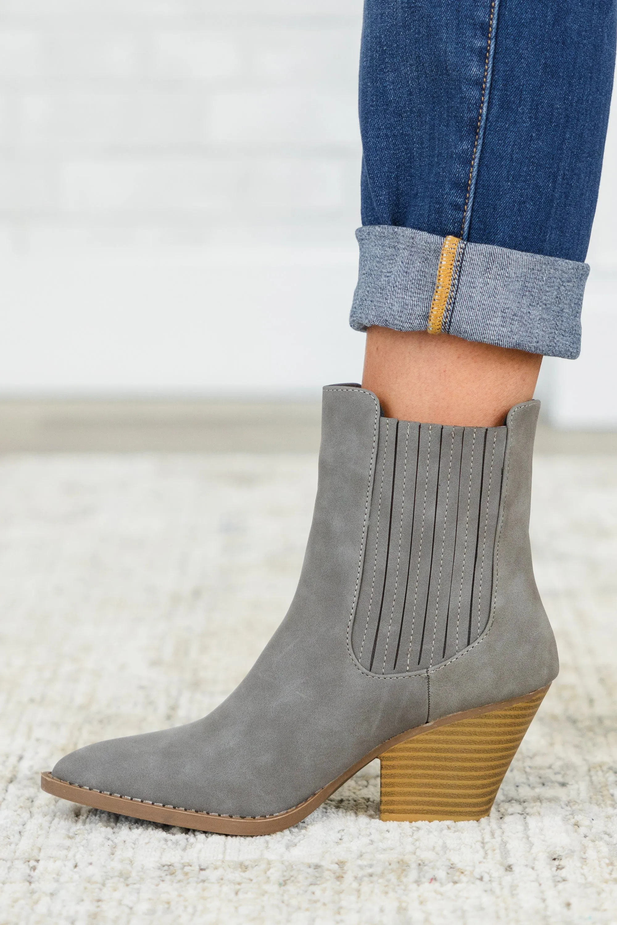 Over The Water Booties, Grey