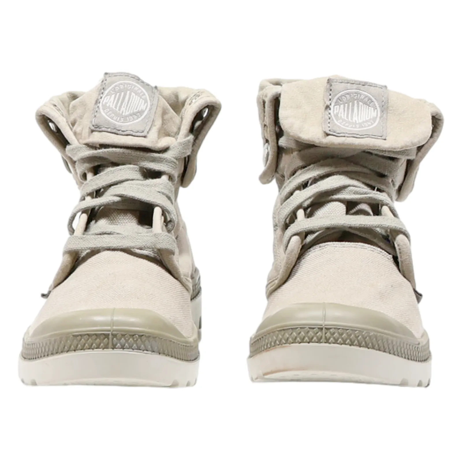 PALLADIUM Chukka Boots Beige Canvas Womens UK 5