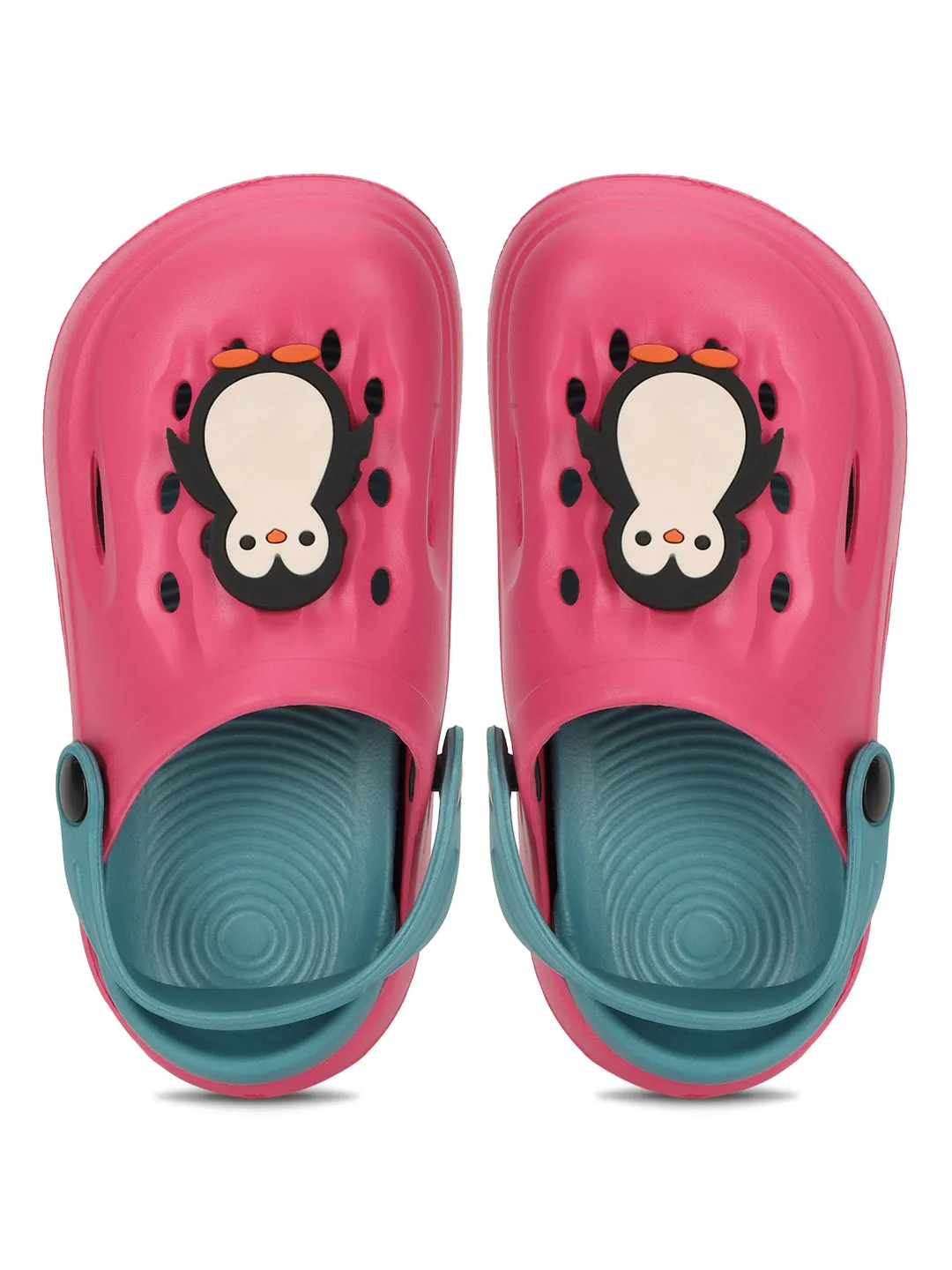Pink Navy Stylish Slip-On Clogs For Kids-Unisex (TC-LCLOG2-PNKNVY)