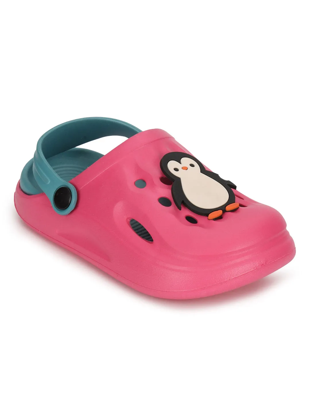 Pink Navy Stylish Slip-On Clogs For Kids-Unisex (TC-LCLOG2-PNKNVY)