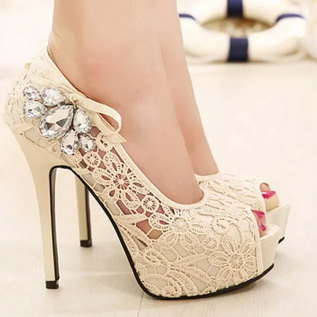 Platform High Heel  Peep Toe Sanda