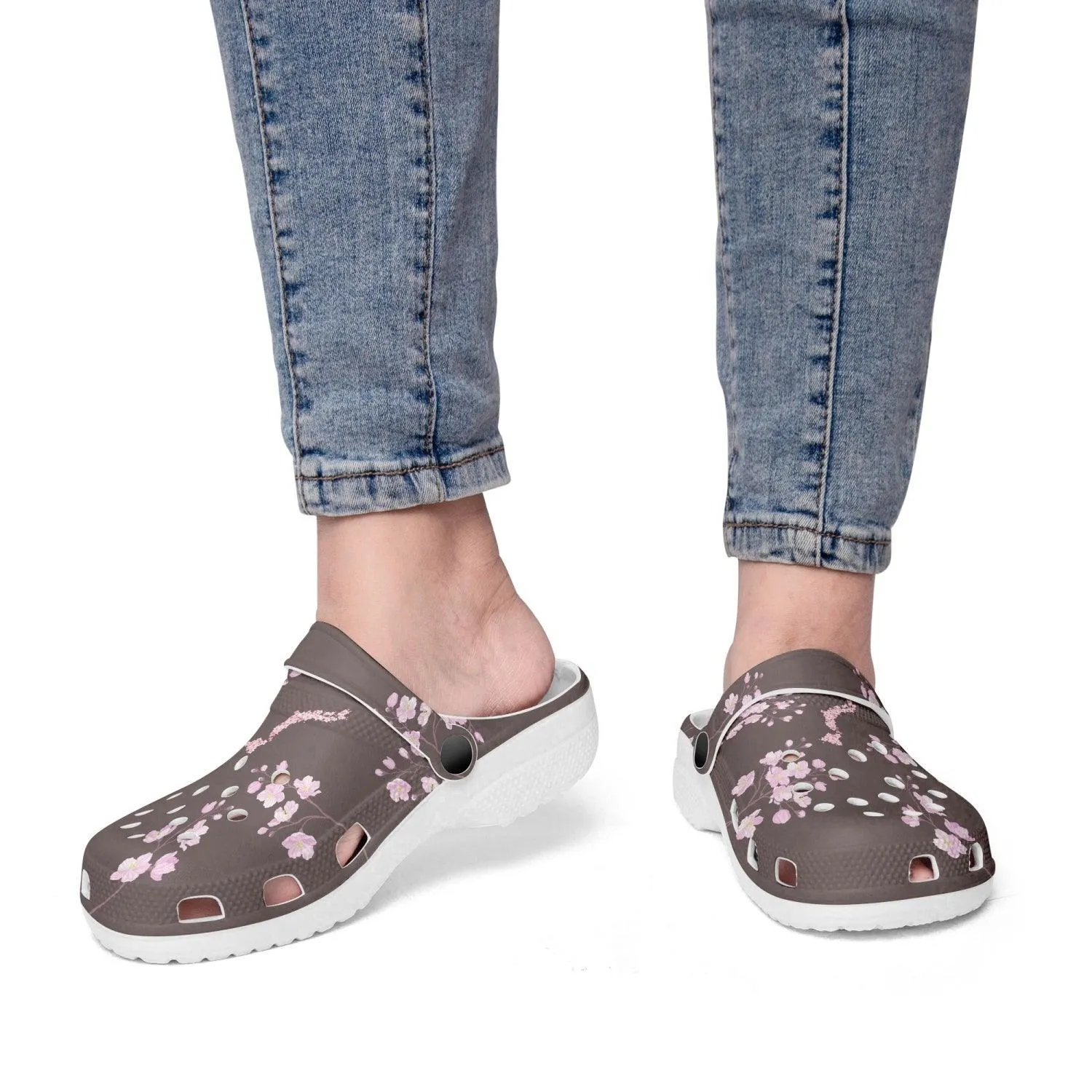 Plum Sakura Clogs