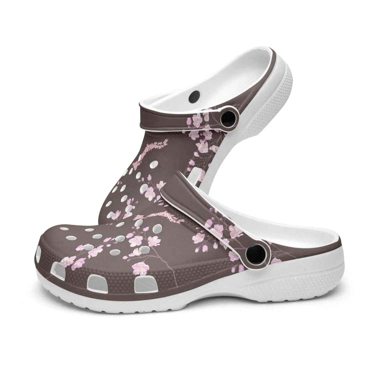Plum Sakura Clogs