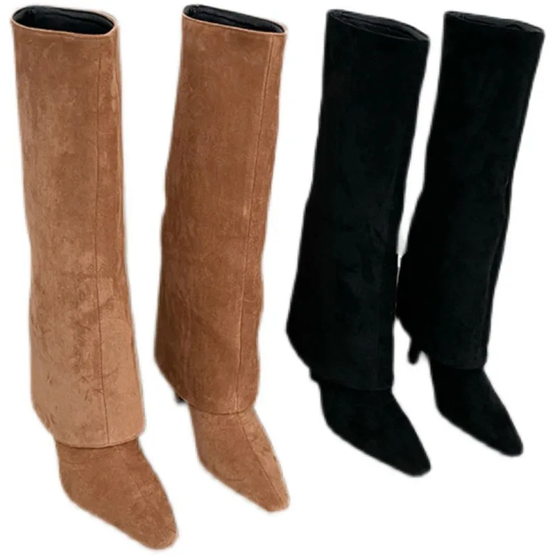 Pointed High Heels Fashionable Trousers Boots