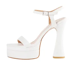 RAID Gracelyn Platform Heel in White Croc