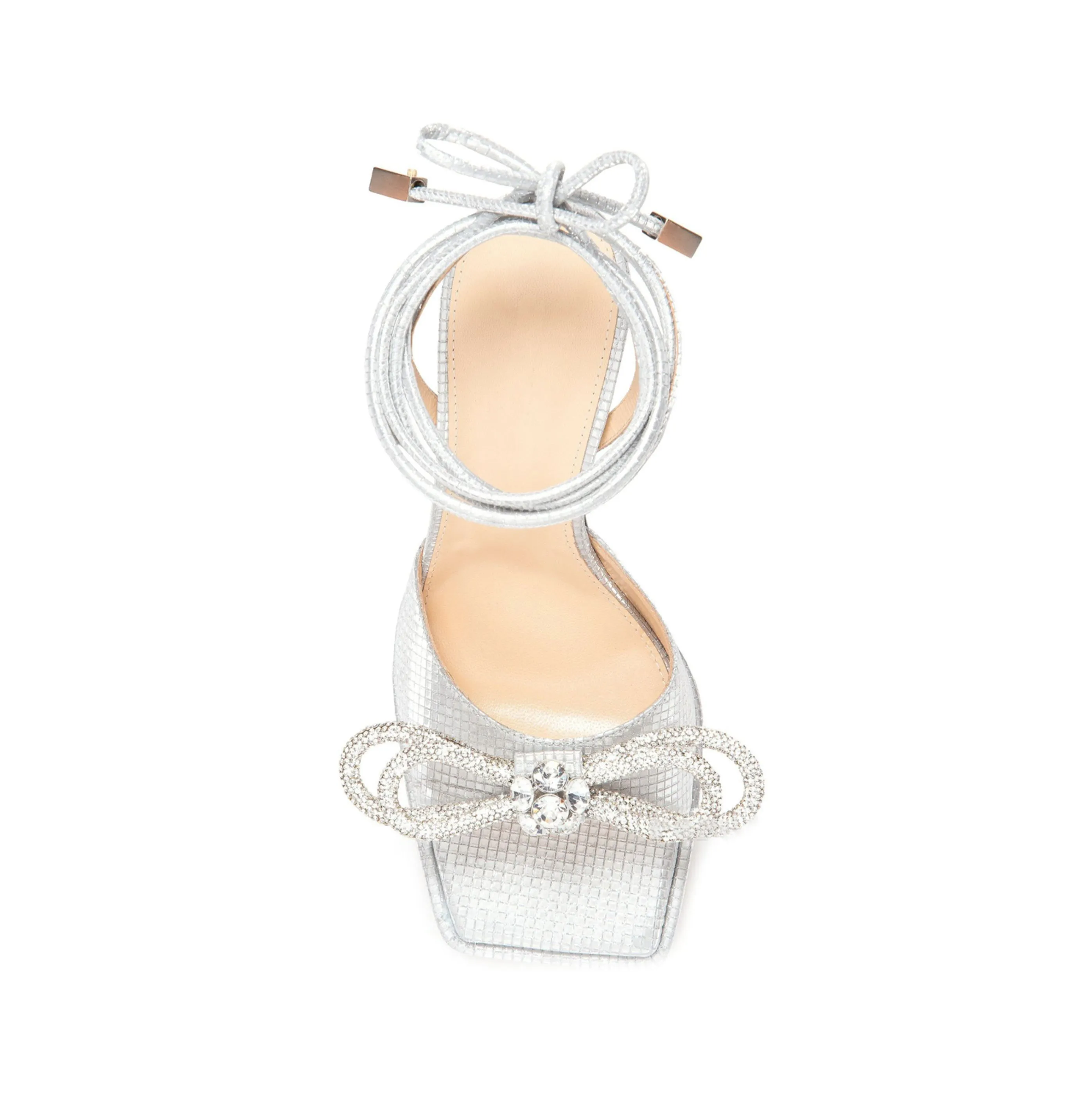 RANCY Diamante Bow Lace Up High Heel Sandals