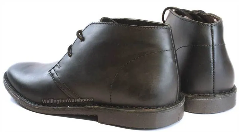 Red Tape Crick Gobi Leather Mens Lace Desert Boots