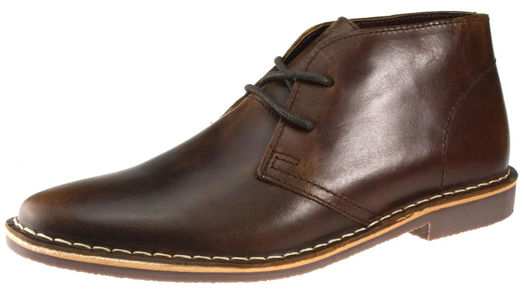 Red Tape Crick Gobi Leather Mens Lace Desert Boots