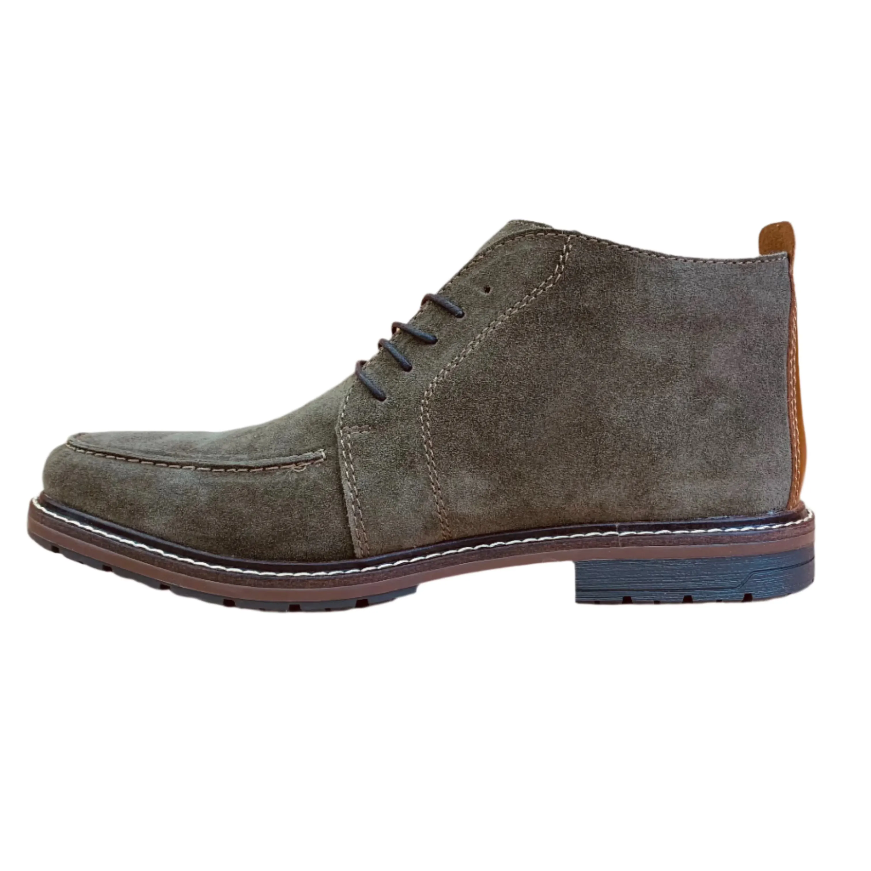 Rieker Mens Leather Desert Boots - Green