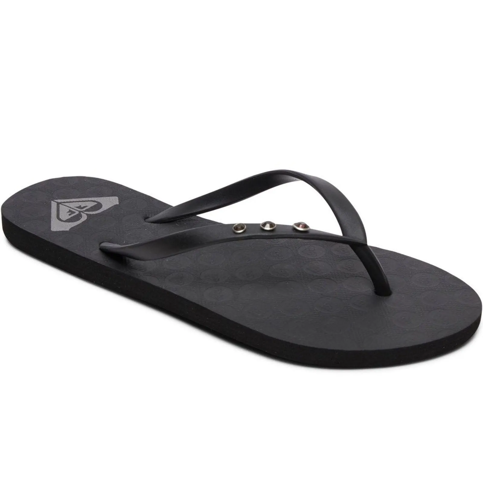 Roxy Womens Viva Glitz Flip Flops - Black