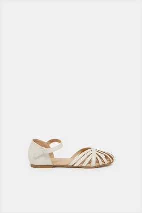 Senior Girls Beige Fisherman Sandals