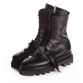 SHR Seagulls black leather booties