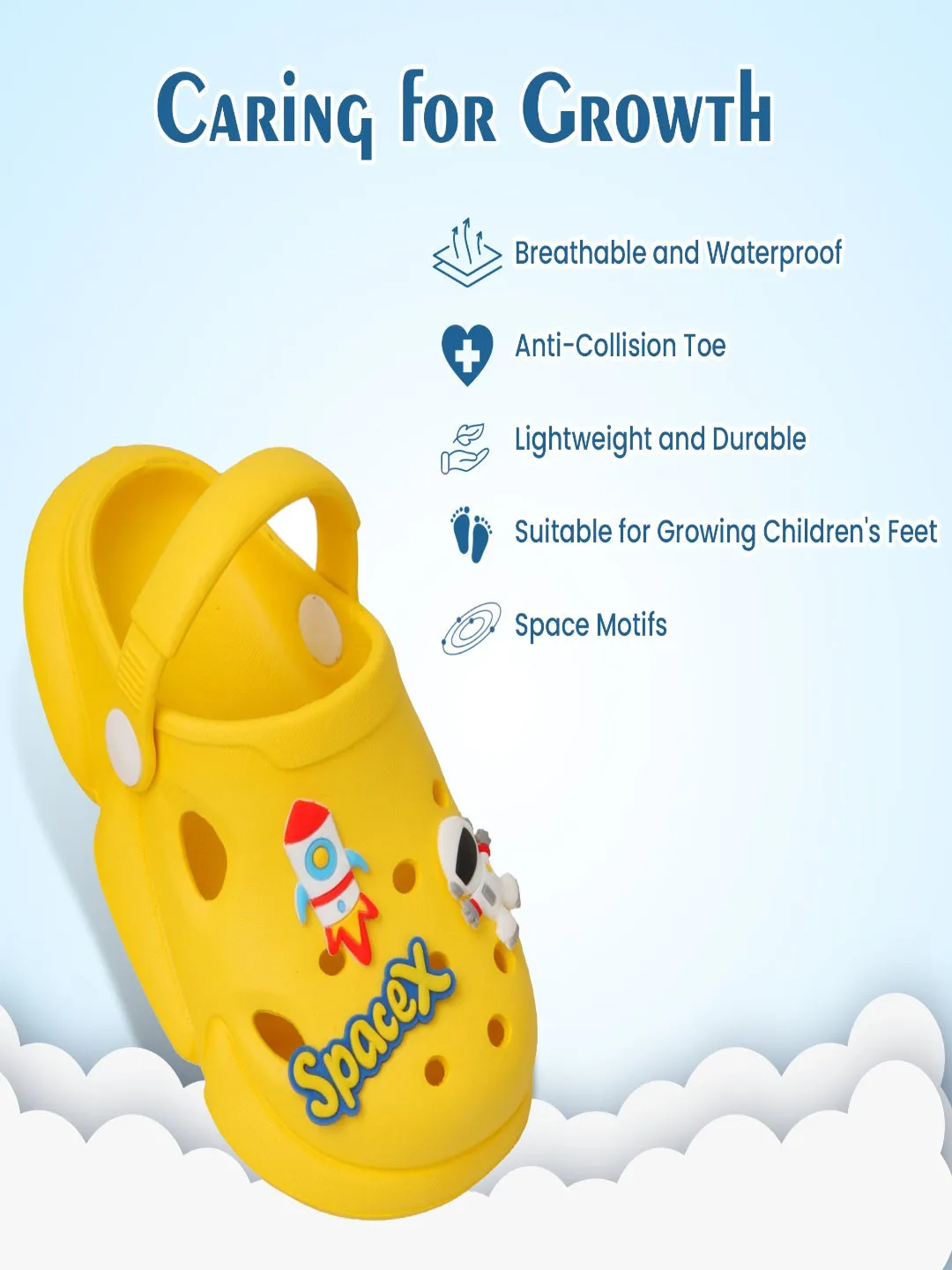 Sunny Space Explorer Clogs for Kids