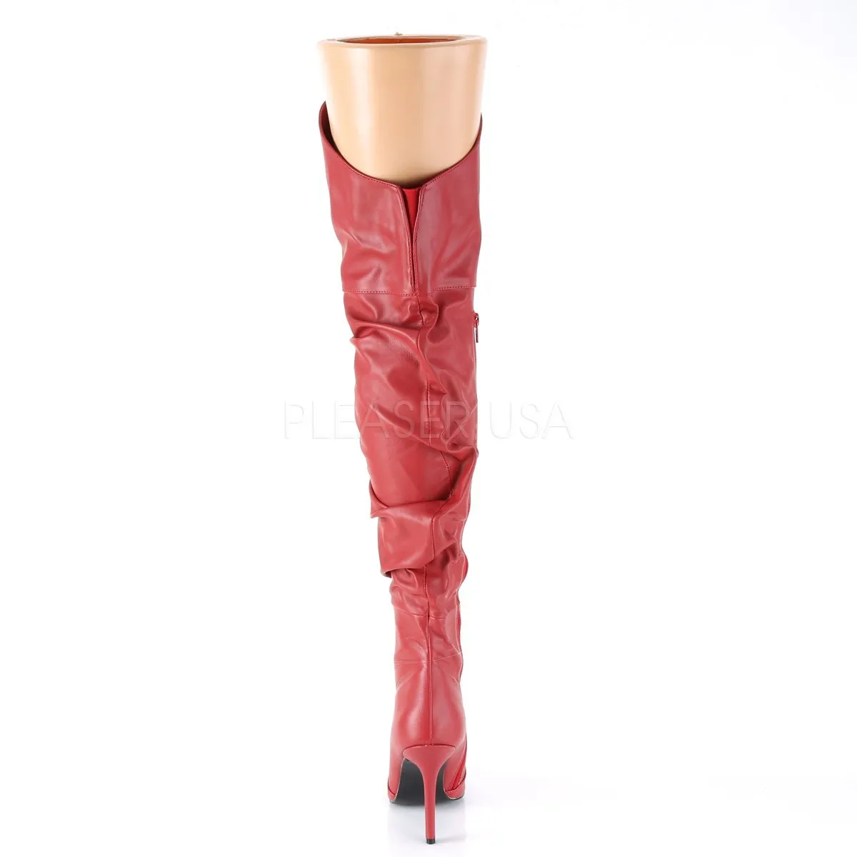 Thigh High Scrunch Boot with 4-inch Spike Heel 3-colors PS-CLASSIQUE-3011