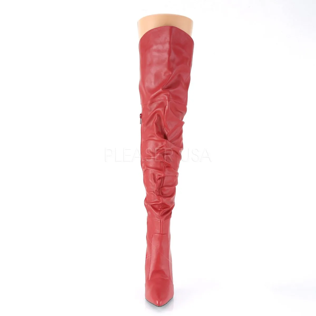 Thigh High Scrunch Boot with 4-inch Spike Heel 3-colors PS-CLASSIQUE-3011