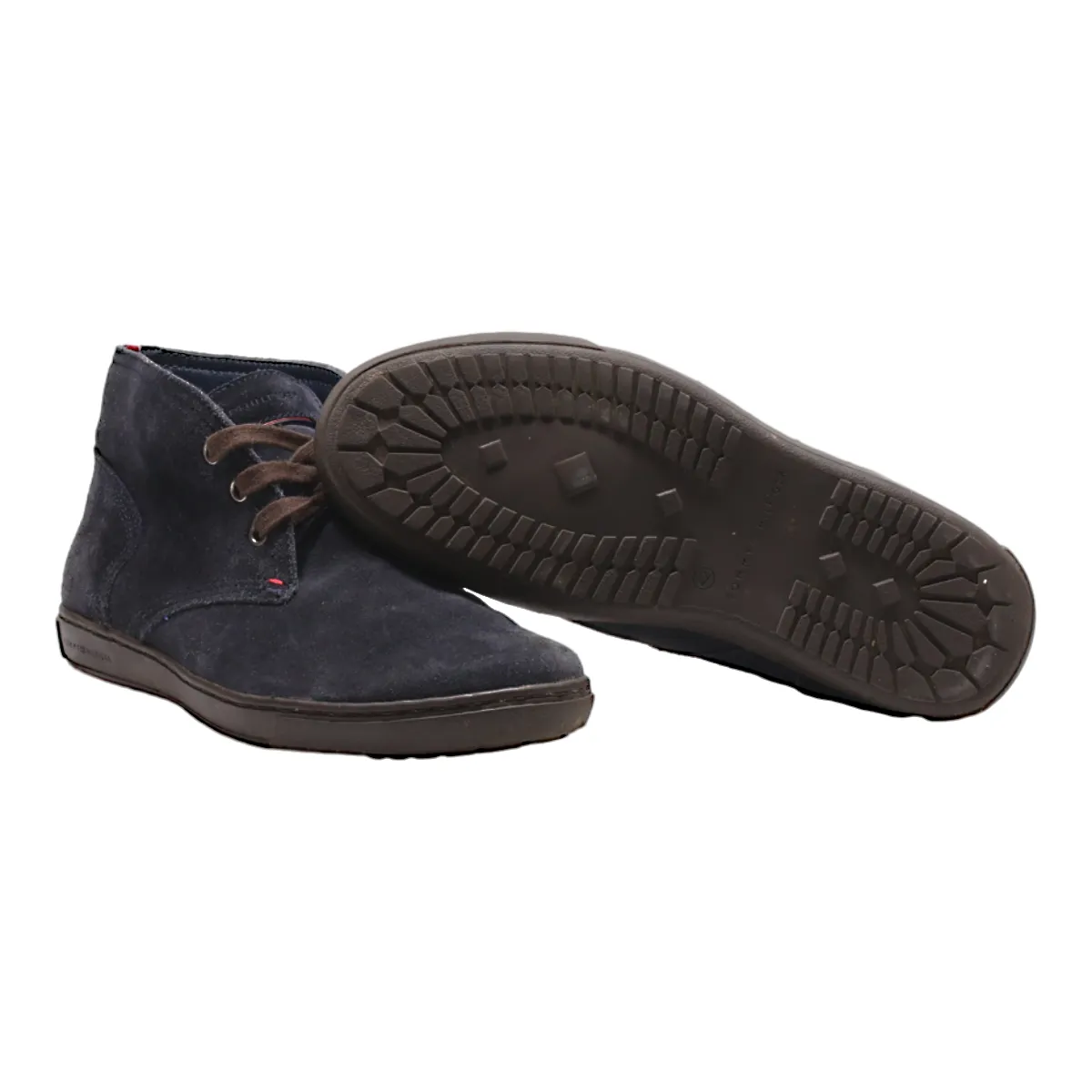 TOMMY HILFIGER Chukka Boots Blue Leather Mens UK 8