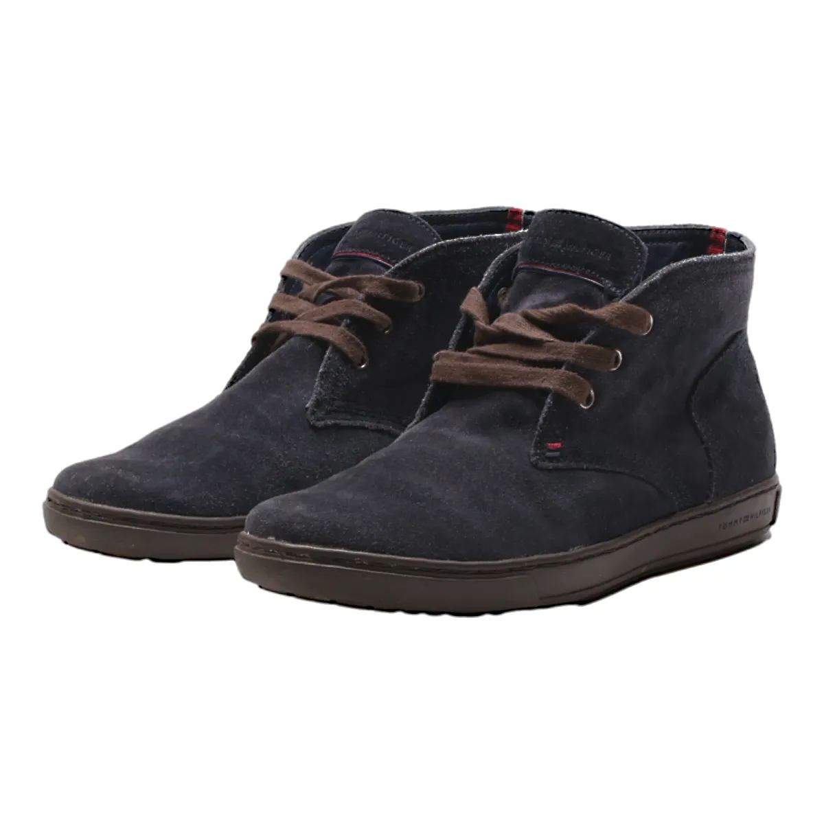 TOMMY HILFIGER Chukka Boots Blue Leather Mens UK 8