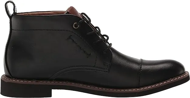 Tommy Hilfiger Men's Gibby Faux-Leather Cap-Toe Boots  Color Black Size 9.5