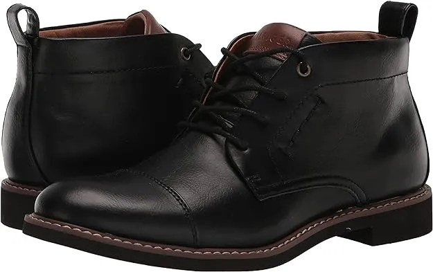 Tommy Hilfiger Men's Gibby Faux-Leather Cap-Toe Boots  Color Black Size 9.5