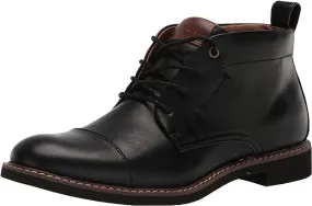 Tommy Hilfiger Men's Gibby Faux-Leather Cap-Toe Boots  Color Black Size 9.5