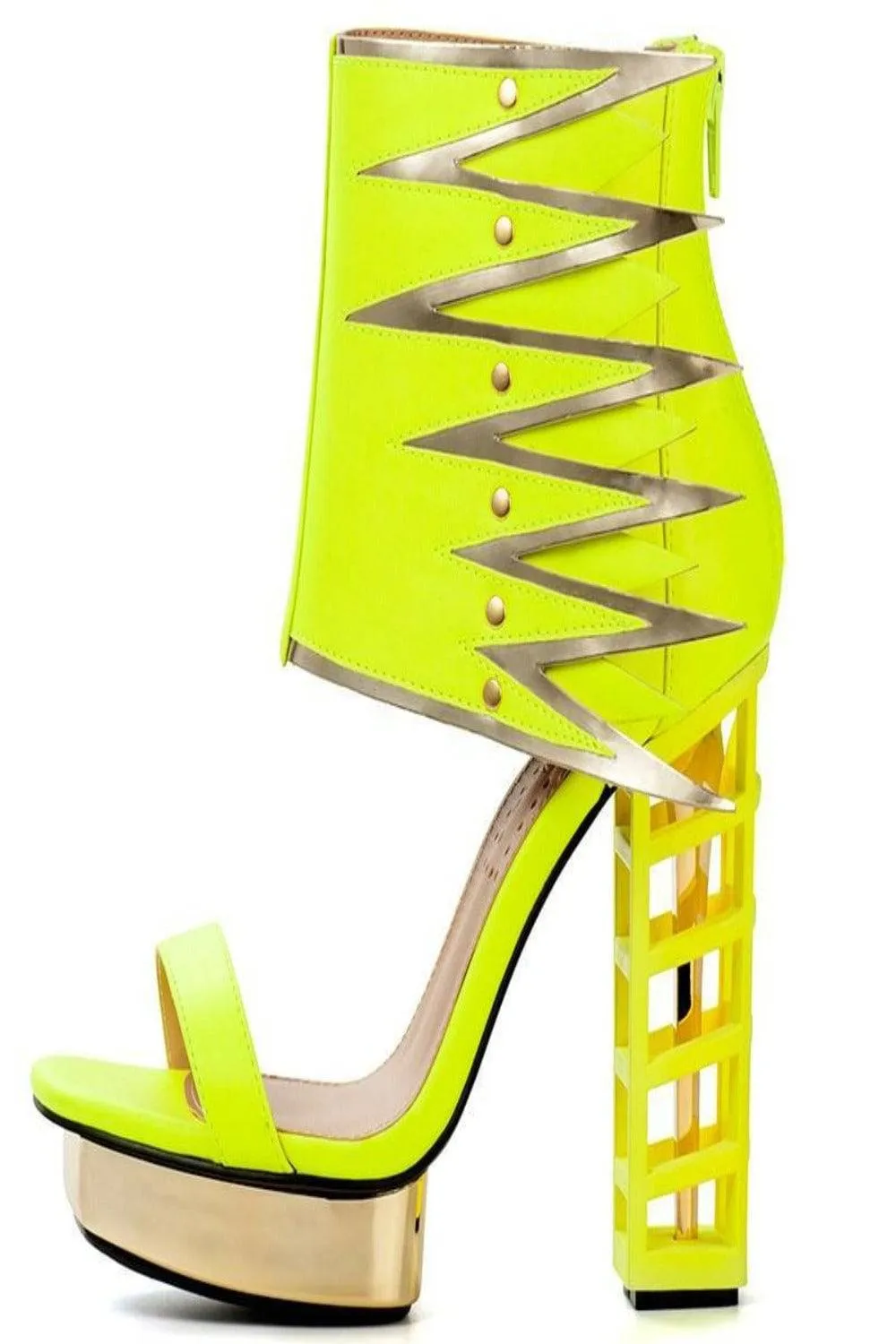 Winged You In High Chunky Heel Platform Sandals