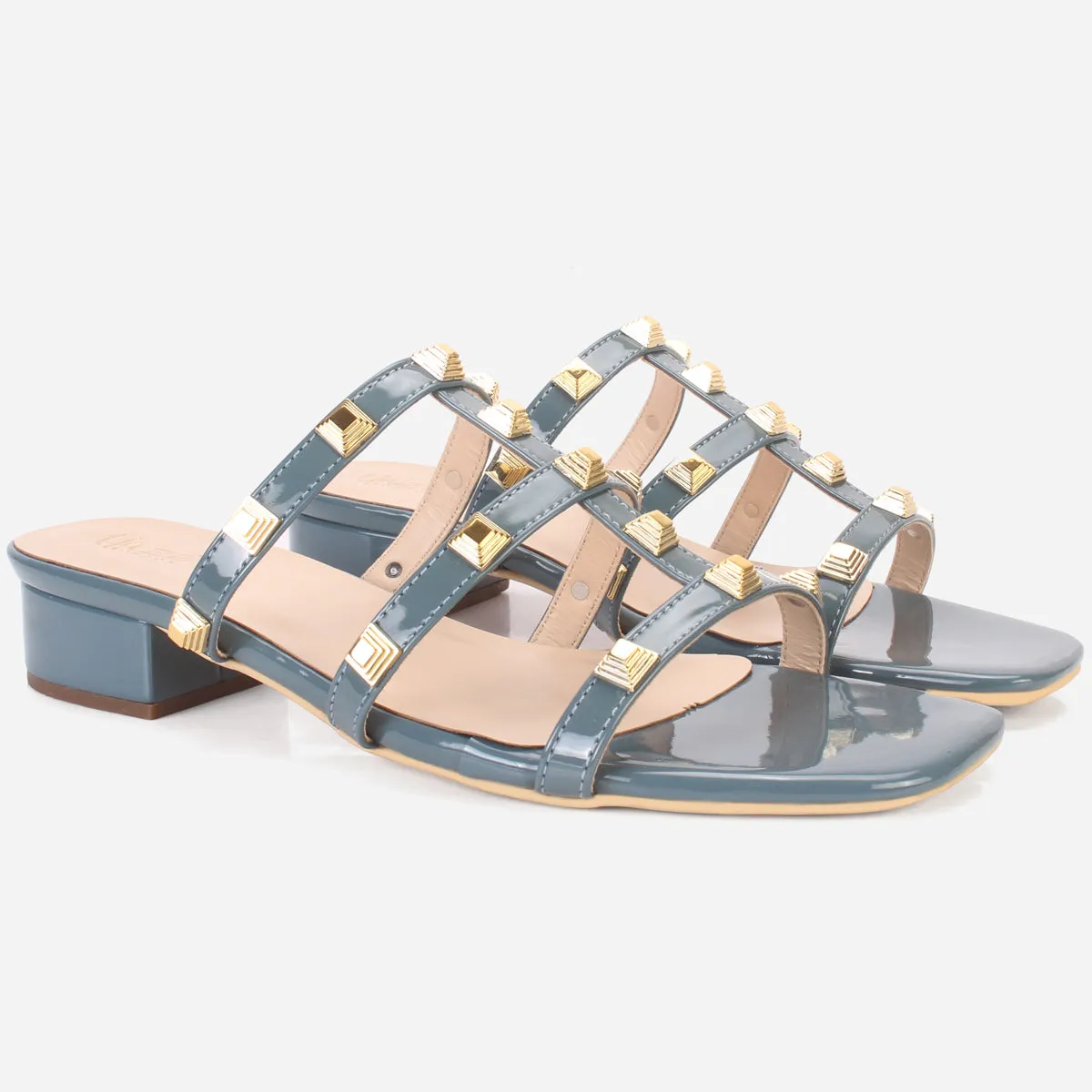 Womens "OZLEM" Decorated Block Heel Sandals