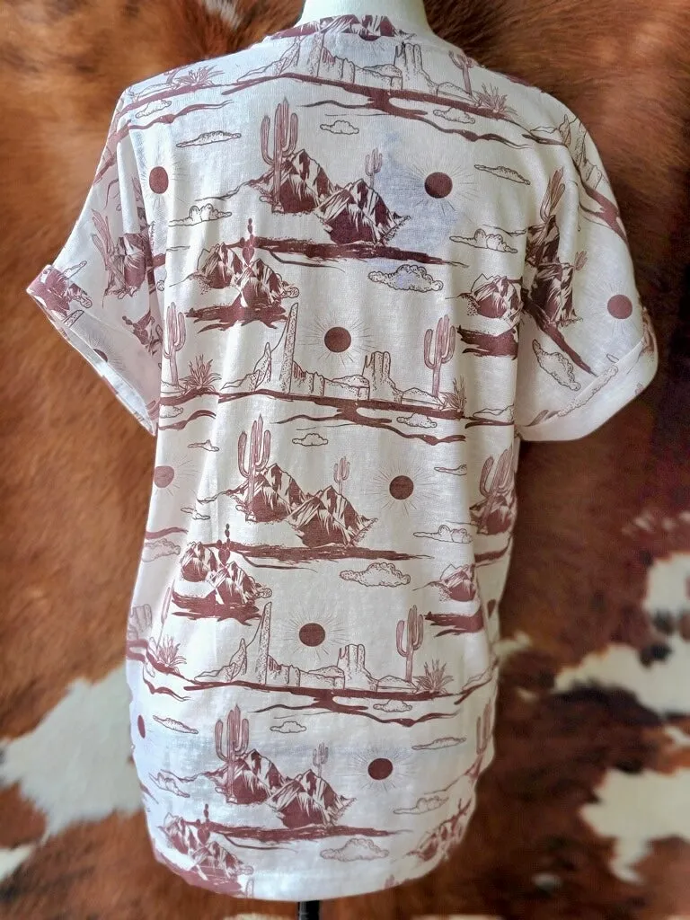 Wren Desert Scene Top