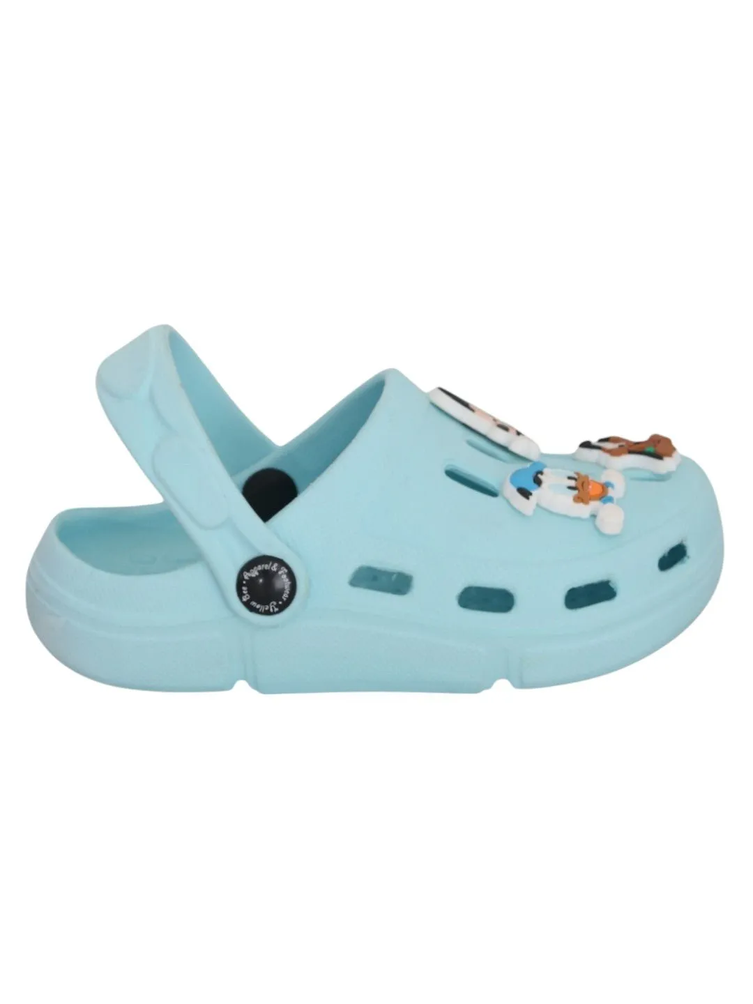 Yellow Bee Boys’ Disney Clogs Mickey Mouse, Donald Duck & Pluto Charms – Light Blue