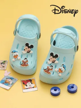 Yellow Bee Boys’ Disney Clogs Mickey Mouse, Donald Duck & Pluto Charms – Light Blue